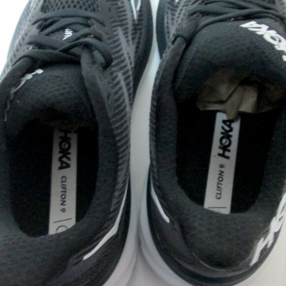 Hoka Women's Clifton 9 Sneaker, Black/White, 7,5 - Picture 7 of 12